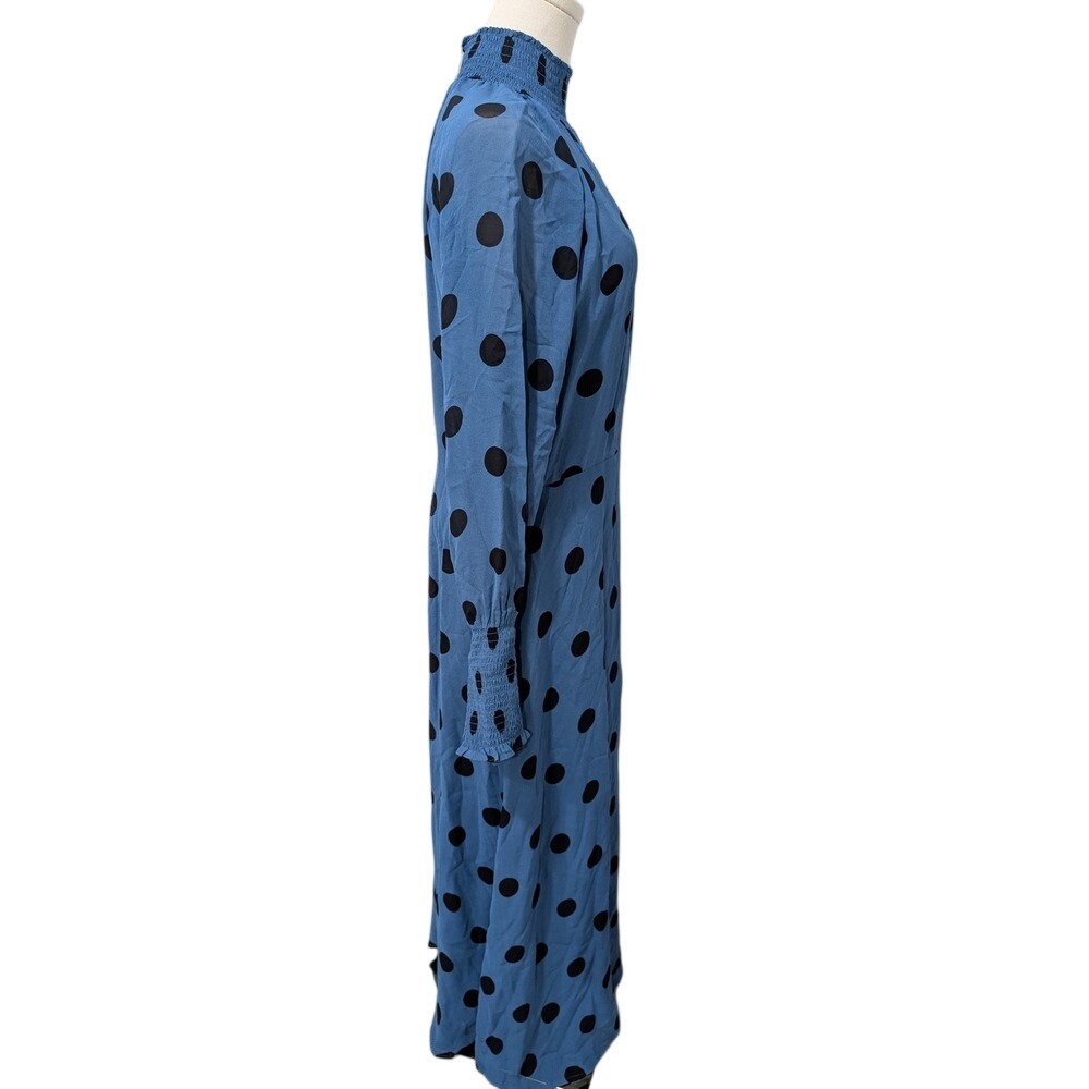 NWT Reformation Valentin Porto Polka Dot‎ Long Dress Size 10 - Picture 3 of 14